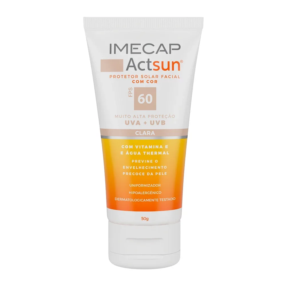 Imecap Actsun FPS 60 Facial Cor Clara Embalagem Imecap Actsun FPS 60 Facial Cor Clara